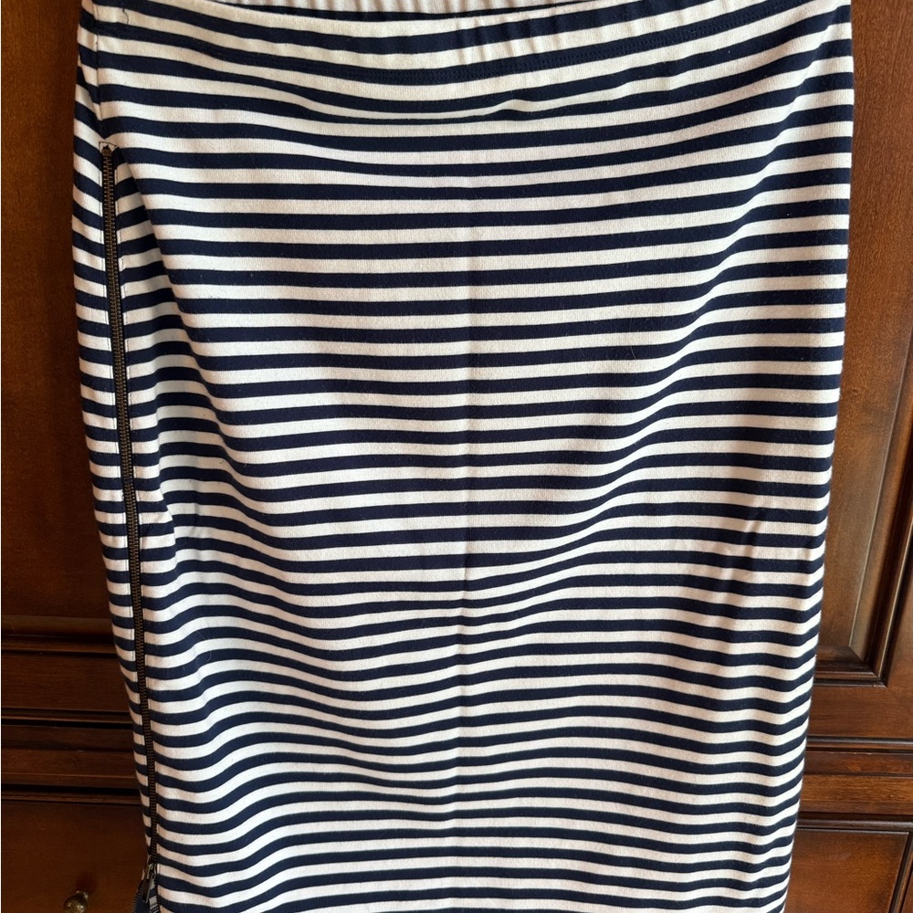 Striped Navy and White Women's Skirt
